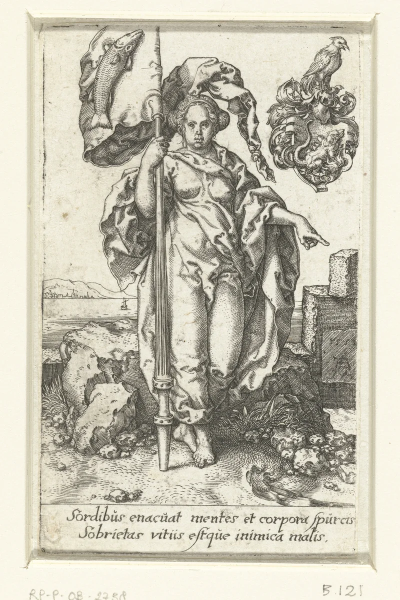 Gematigdheid by Unknown, print, 1552