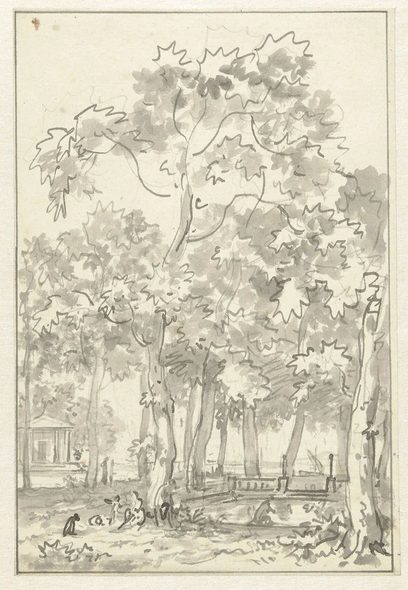 Ontwerp voor behangselschildering by Jurriaan Andriessen, drawing, 1752-1819