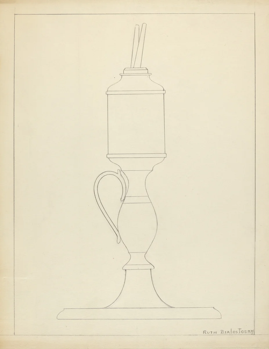 Lamp by Ruth Bialostosky, index of american design, 1936