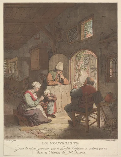 Le Nouvéliste by Jean François Janinet, print, 1770-1814