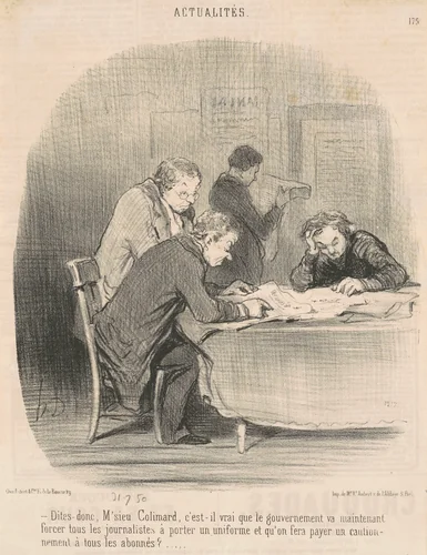 Dites donc, M'sieu Colimard ... by Honoré Daumier, print, 1850