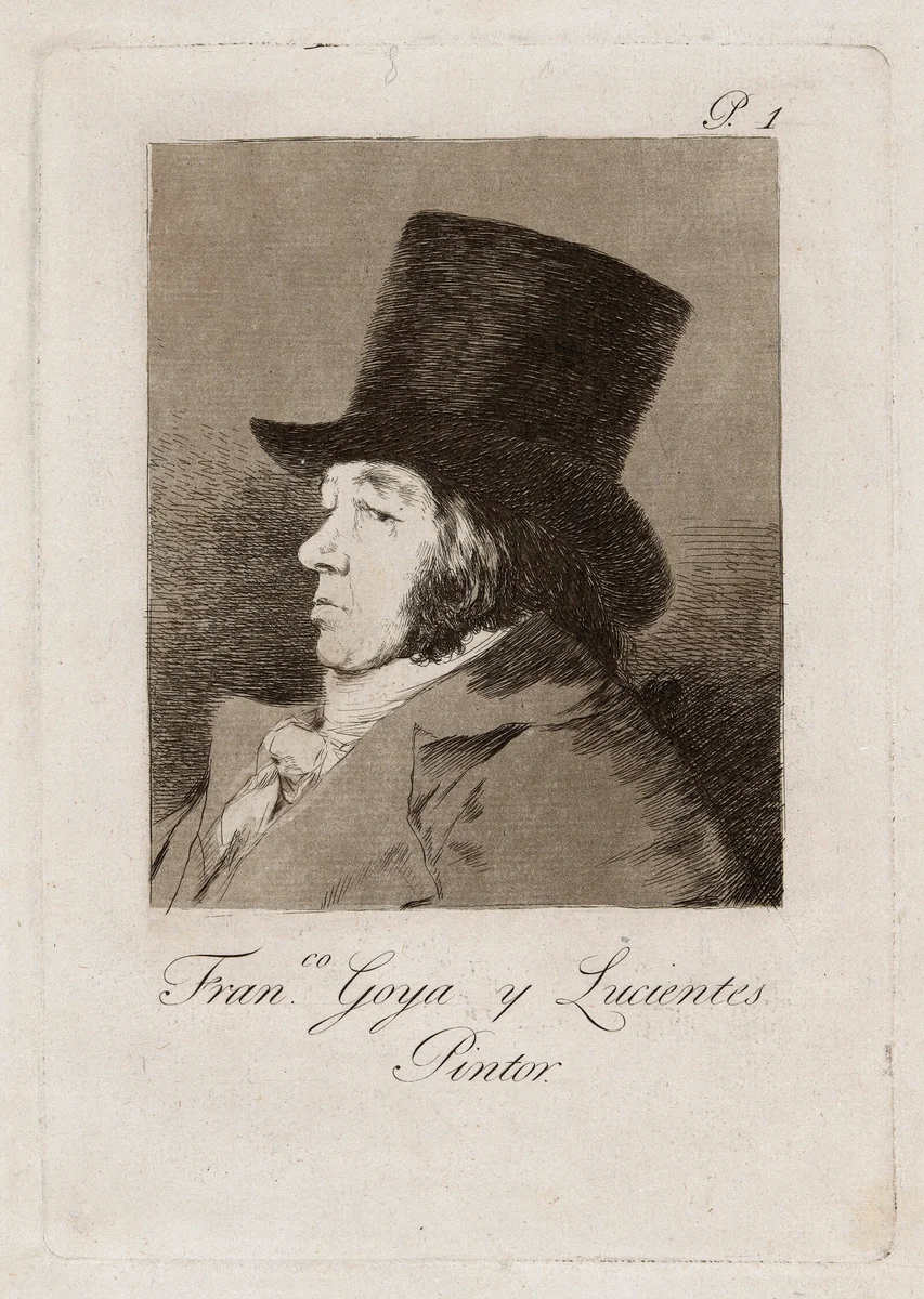 Francisco Goya y Lucientes, Painter, plate one from Los Caprichos by Francisco José de Goya, print, 1797-1799