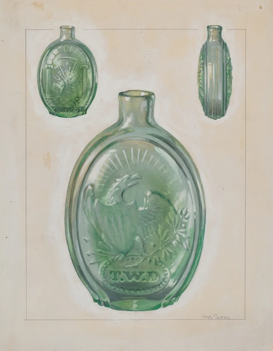 Flask by Charles Caseau, index of american design, 1936
