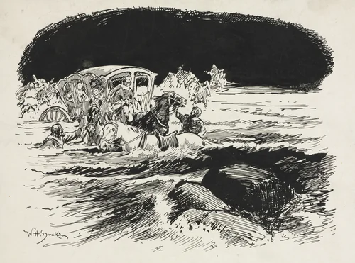 Tail Piece for Chapter LIII from "Lorna Doone" by William Henry Drake, drawing, 1889