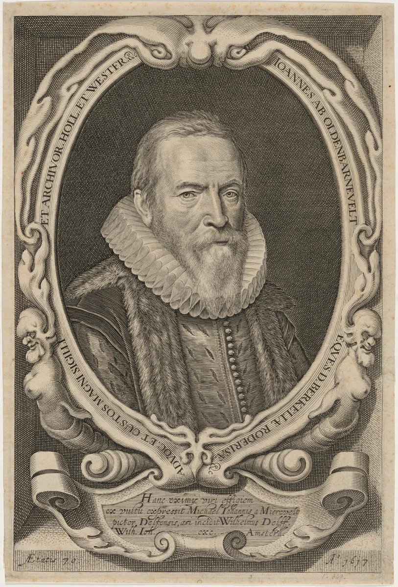 Johan van Oldenbarneveldt by Willem Jacobsz Delff, print, 1617