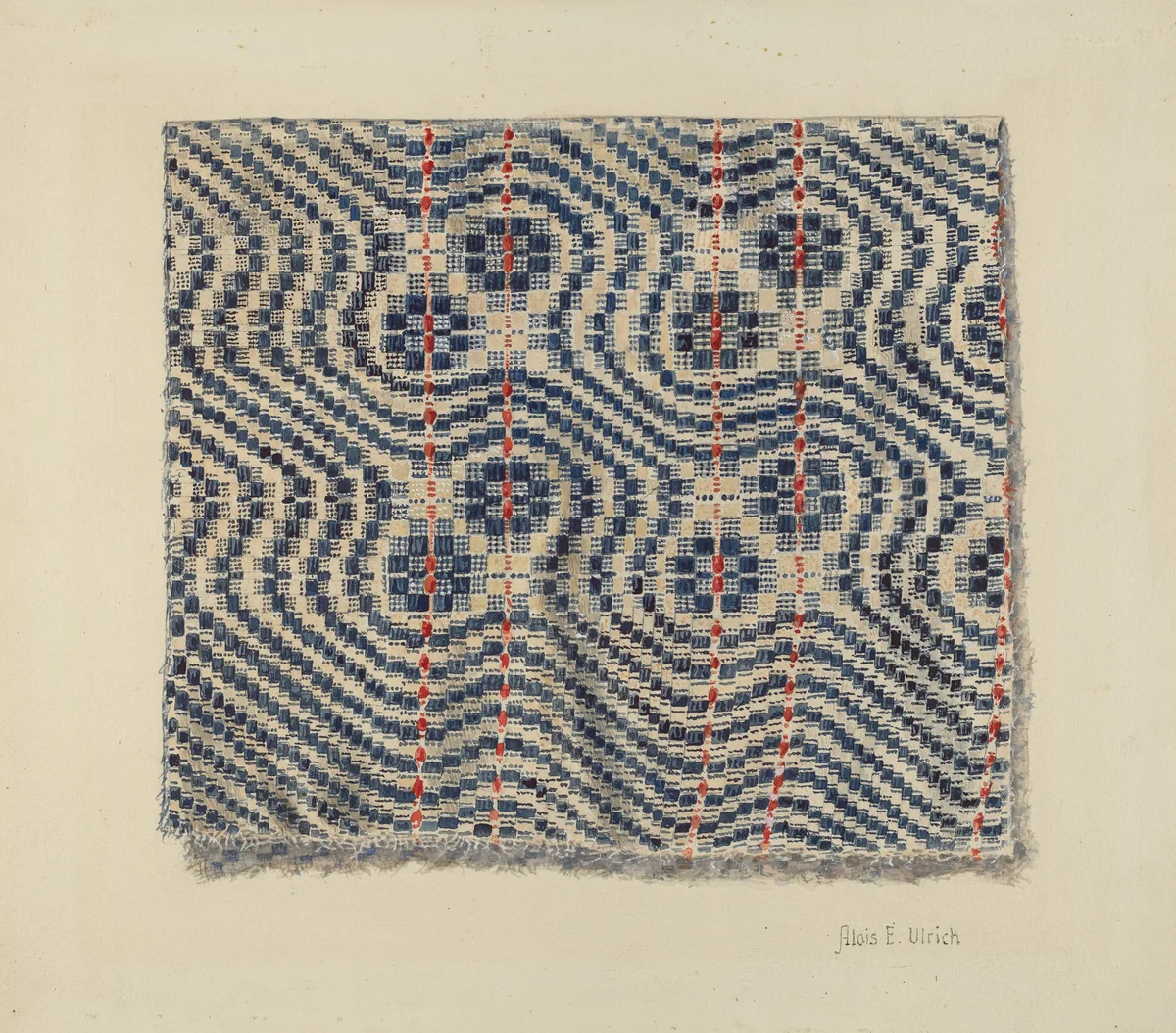 Coverlet by Alois E. Ulrich, index of american design, 1935-1942