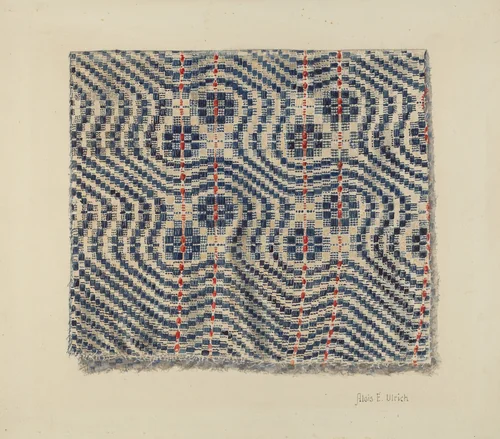 Coverlet by Alois E. Ulrich, index of american design, 1935-1942
