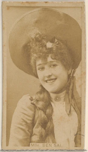 Mlle. Ben Sai, from the Actors and Actresses series (N45, Type 8) for Virginia Brights Cigarettes by Allen & Ginter, photograph, 1885-1891