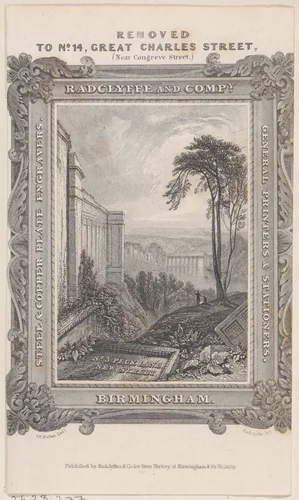 Trade Card for Radclyffe & Co., Steel & Copper Plate Engravers by anonymous, print, 1800-1900