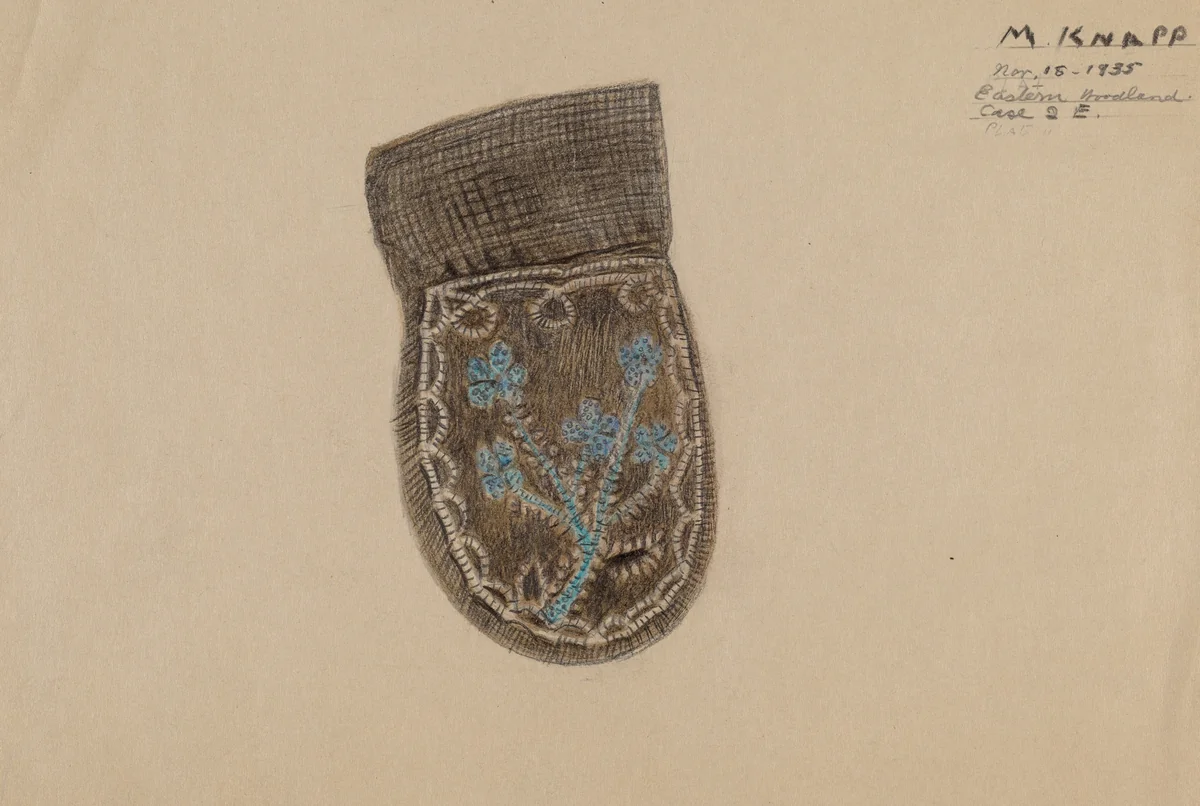 Mitten by Margaret Knapp, index of american design, 1935