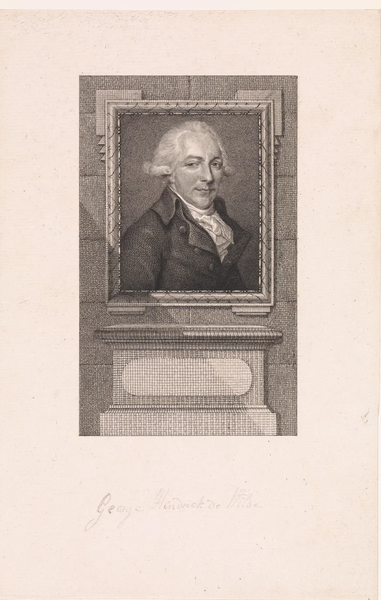 Portret van George Hendrik de Wilde by Reinier Vinkeles, print, 1796