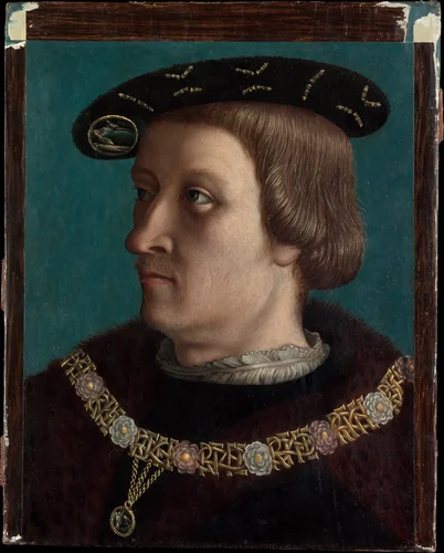 Portrait of a Man Wearing the Order of the Annunziata of Savoy by French Painter, painting, 1500-1524
