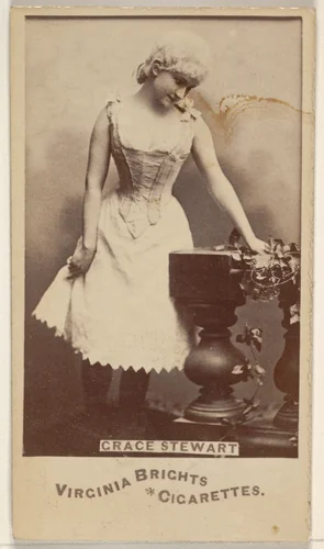 Grace Stewart, from the Actors and Actresses series (N45, Type 6) for Virginia Brights Cigarettes by Allen & Ginter, photograph, 1885-1891