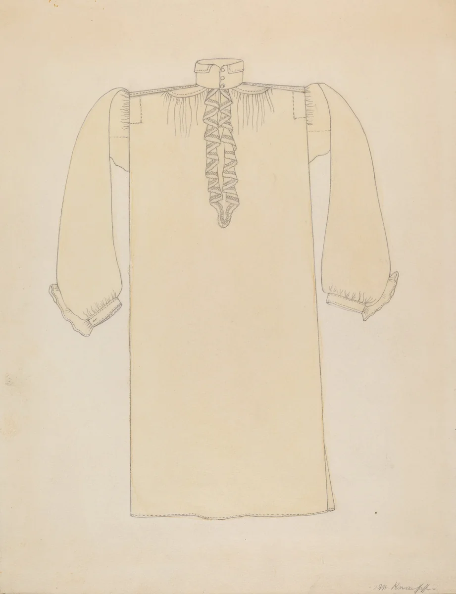 Man's Shirt by Margaret Knapp, index of american design, 1936