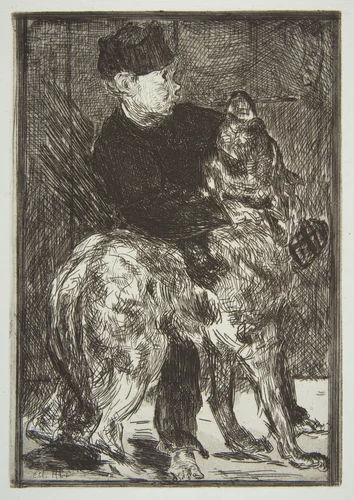 Boy and Dog by Edouard Manet, print, 1862