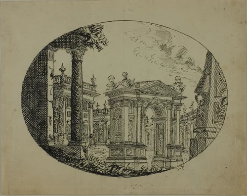 Roman Edifices by Unknown Artist, drawing, 1700-1799