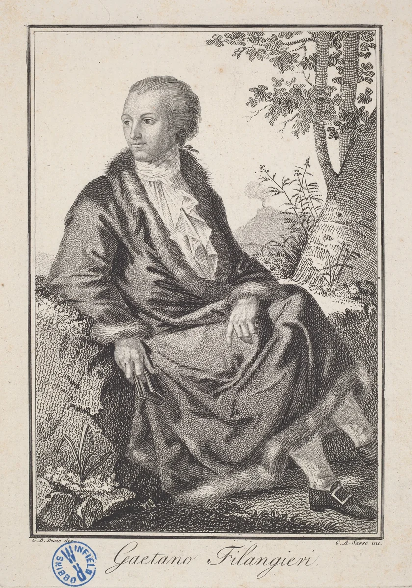 Gaetano Filangieri by Giovanni Antonio Sasso, print, 1815-1818