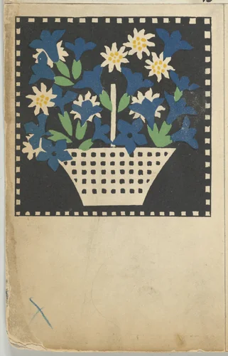 Basket of Flowers by Leopoldine Kolbe, print, 1907