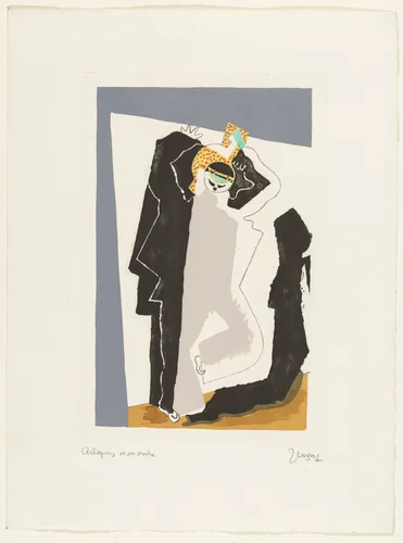 Harlequin and his Shadow (plate, folio 13) from Toupies by Jean Lurçat, illustrated book, 1925