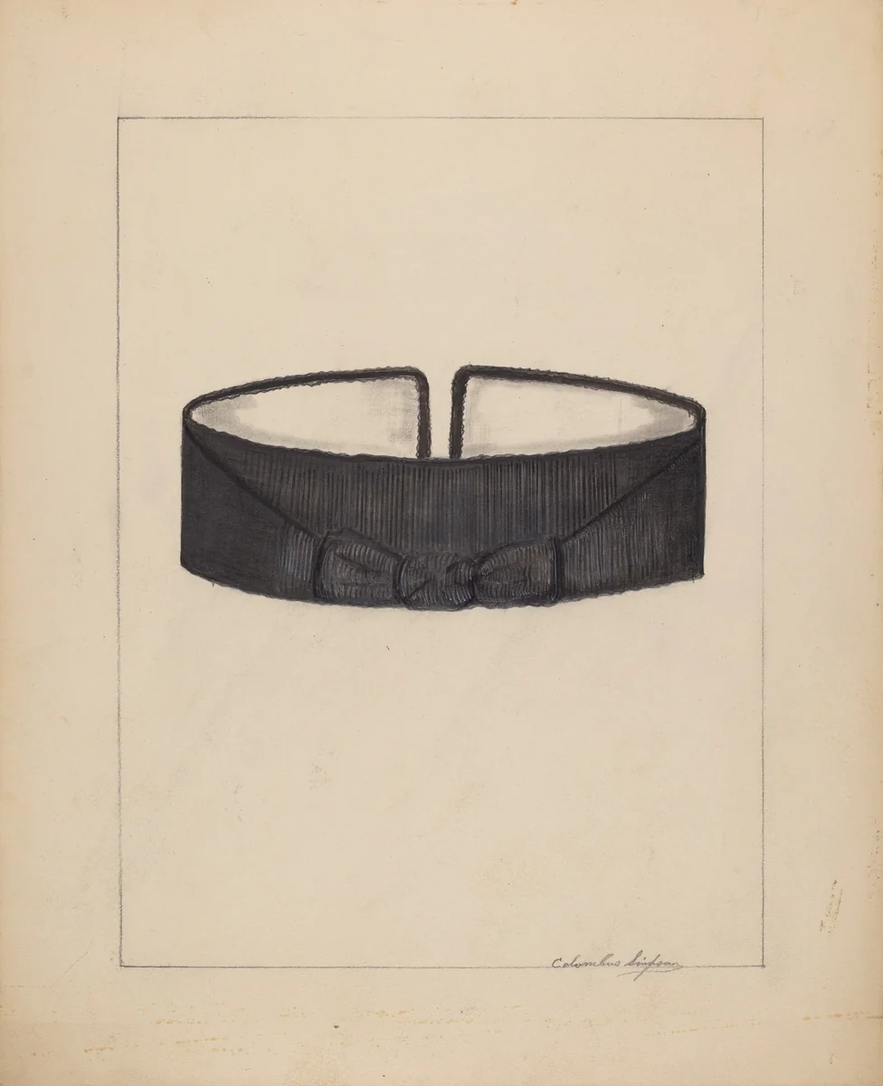 Cravat by Columbus Simpson, index of american design, 1937