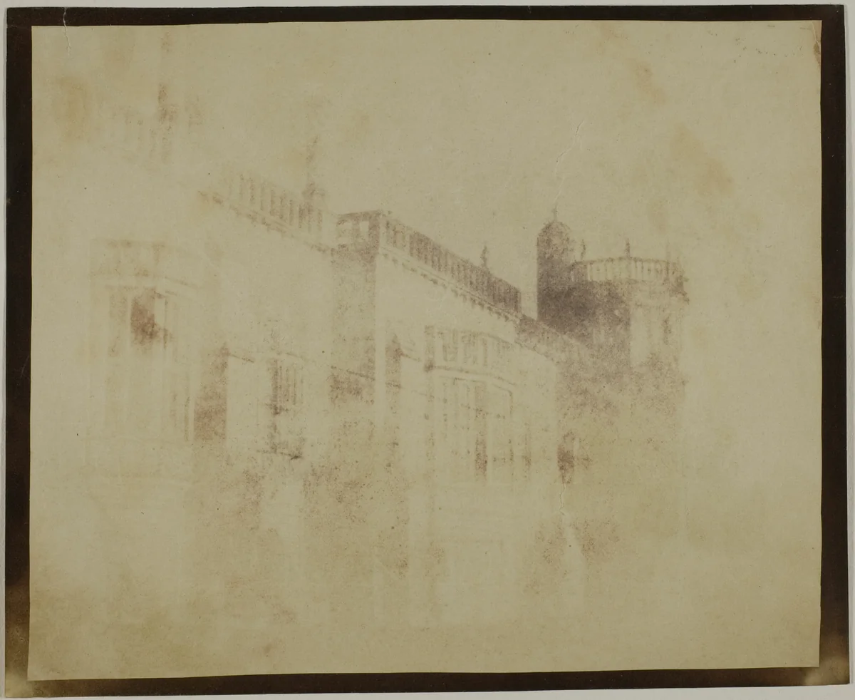Lacock Abbey, South Front Towards Sharington's Tower by William Henry Fox Talbot, photograph, 1840