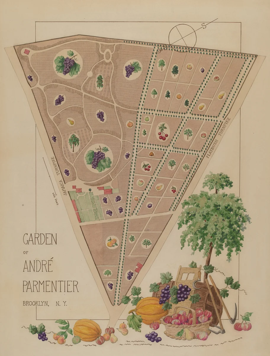 Andre Parmentier Garden by William Merklin; Helen Miller, index of american design, 1936