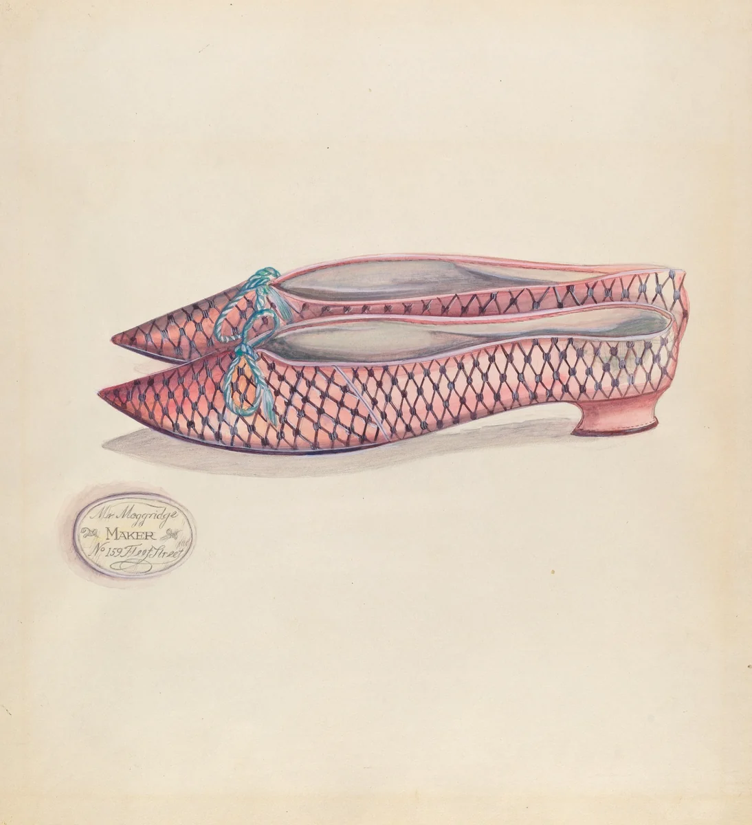 Woman's Slipper by Ella Sterling, index of american design, 1936