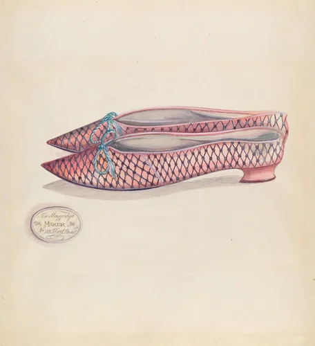 Woman's Slipper by Ella Sterling, index of american design, 1936