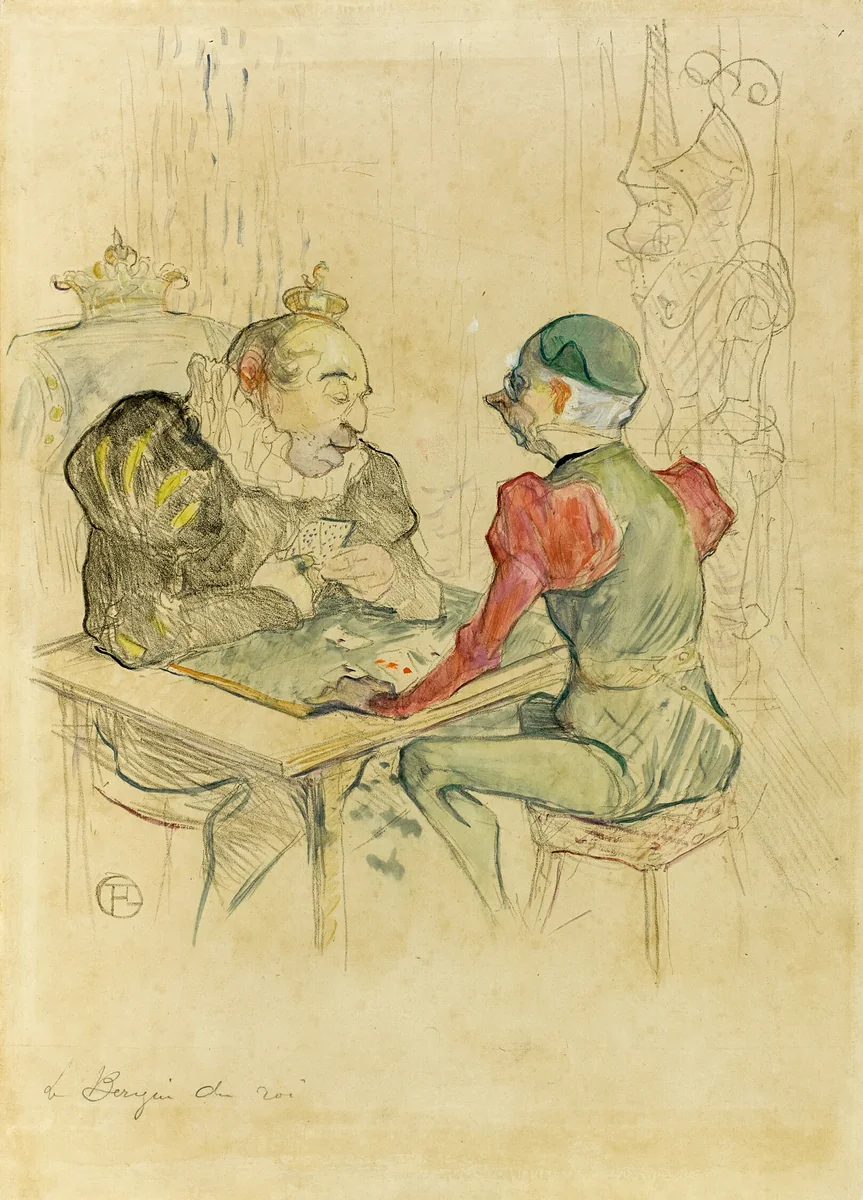 Le bézigue by Henri de Toulouse-Lautrec, print, 1895