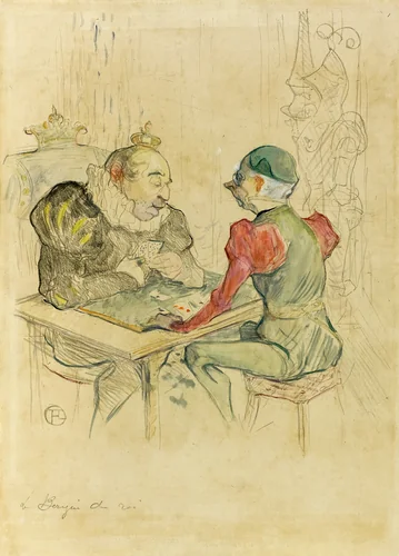 Le bézigue by Henri de Toulouse-Lautrec, print, 1895