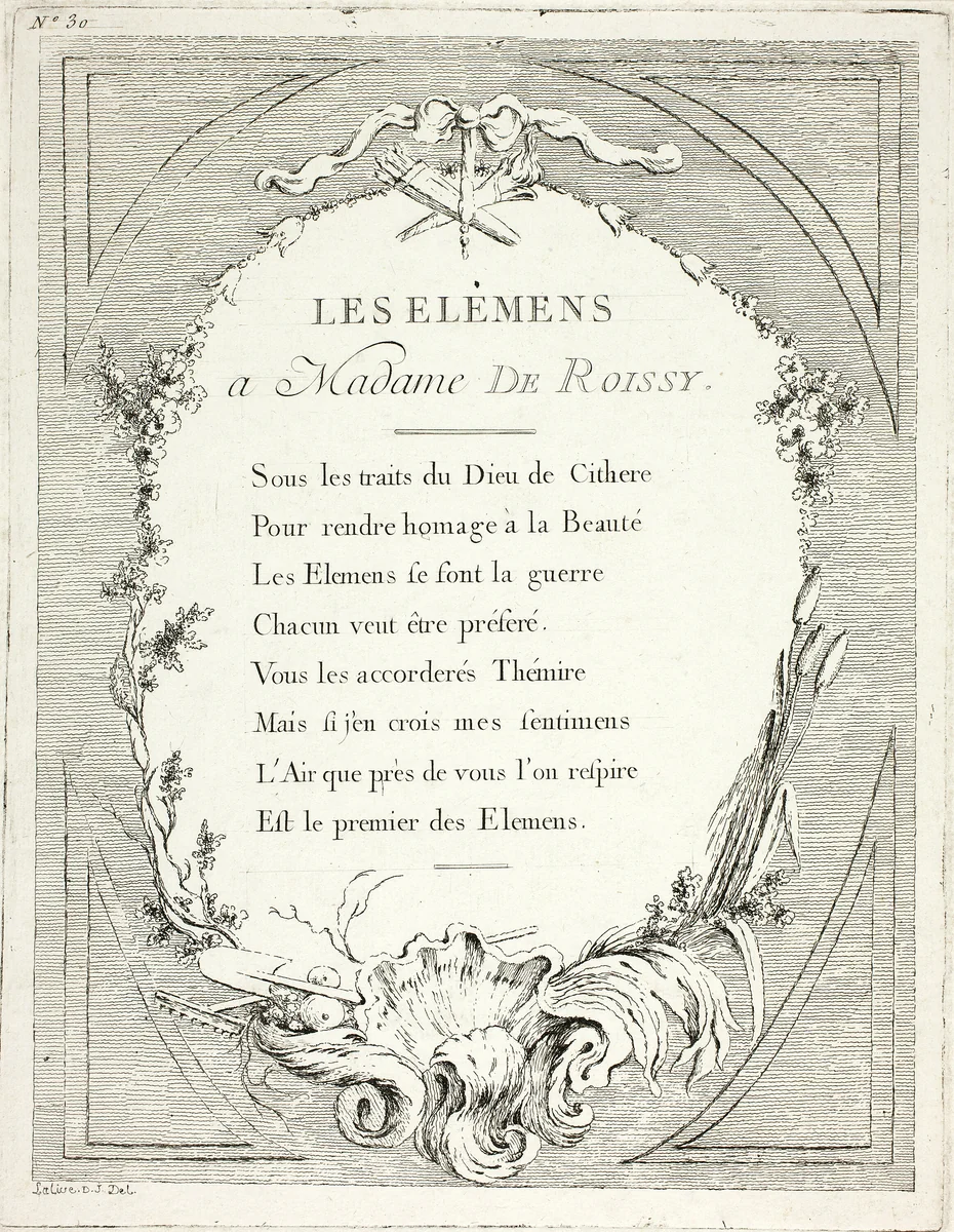 Frontispiece, from Élements by Ange Laurent de La Live de Jully, print, 1745-1779