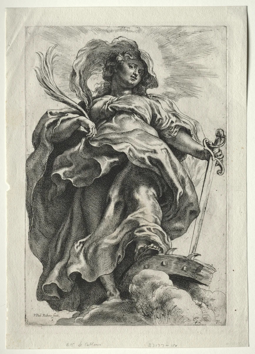 Saint Catherine in the Clouds by Peter Paul Rubens, print, 1615-1635