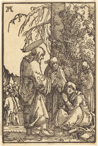 Christ Taking Leave of his Mother by Albrecht Altdorfer, print, 1513