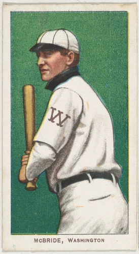McBride, Washington, American League, from the White Border series (T206) for the American Tobacco Company by American Tobacco Company, print, 1909-1911