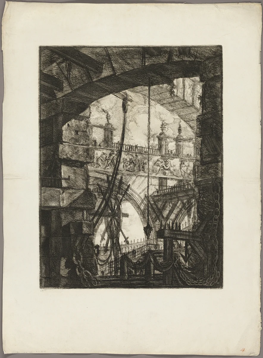 The Grand Piazza, plate 4 from Imaginary Prisons by Giovanni Battista Piranesi, print, 1761