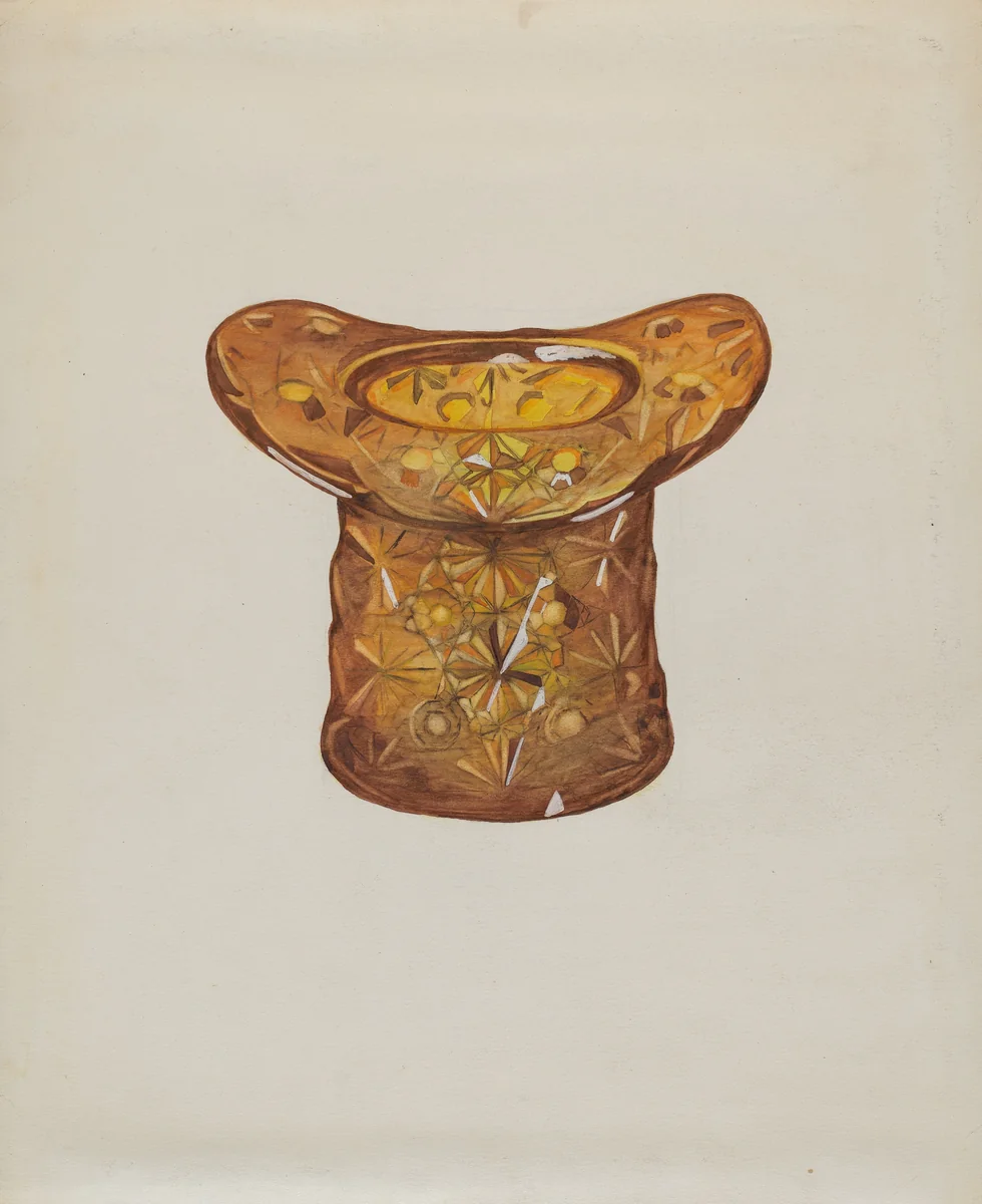 Amber Glass Hat by Katherine Hastings, index of american design, 1936