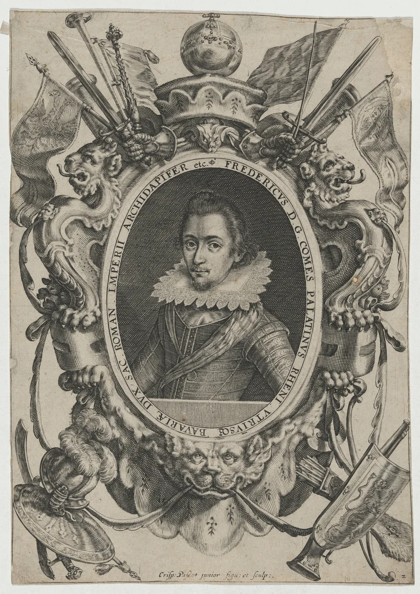 Frederick V, Elector Palatine, King of Bohemia by Crispijn van de Passe I, print, 1565-1637