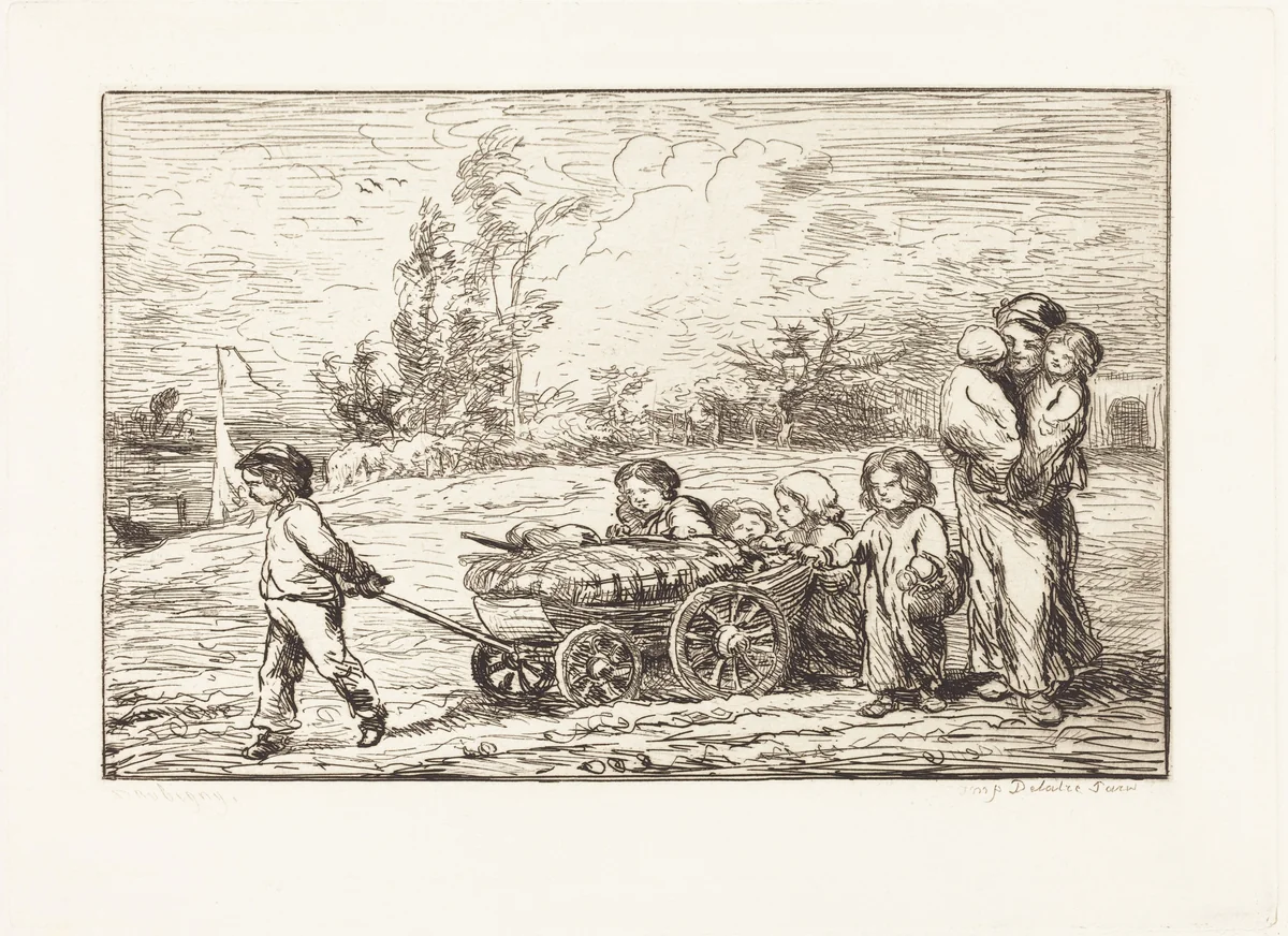 Boarding the Bottin (L'Emmenagement au Bottin) by Charles-François Daubigny, portfolio, 1862