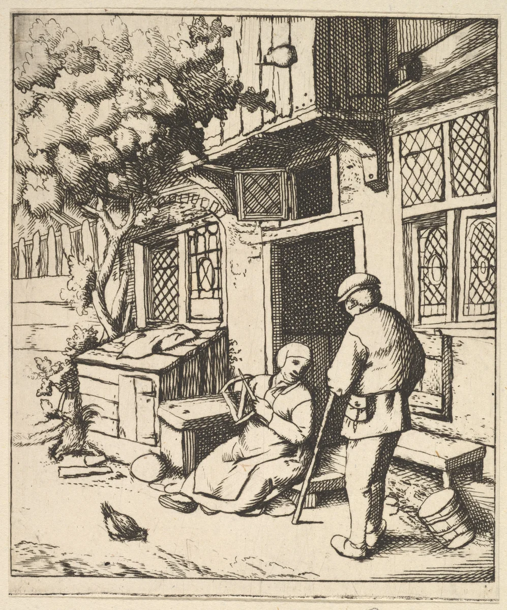 The Winder by Adriaen van Ostade, print, 1610-1685