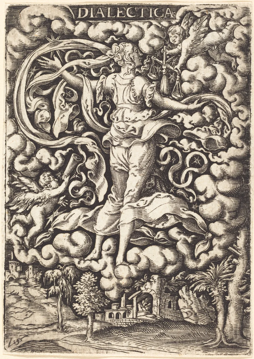 Dialectica (Dialectics) by Virgil Solis, print, 1514-1562