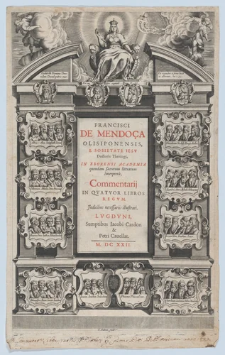 Frontispiece for Commentarij in Quator Libros Regum by F. de Monoça by Charles Audran, print, 1622