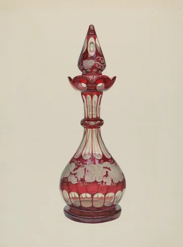 Decanter by Frank M. Keane, index of american design, 1935-1942