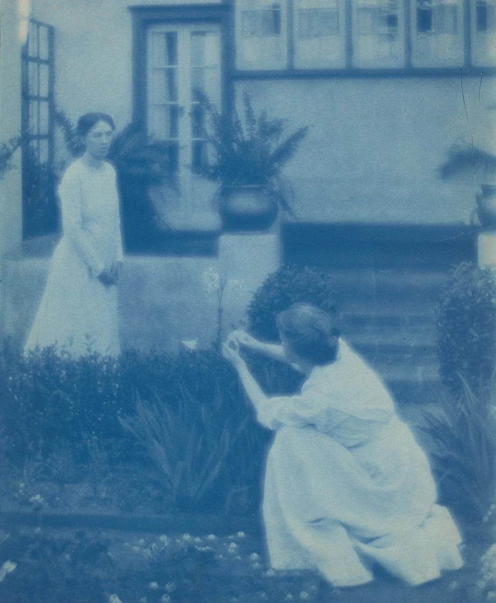 Letitia Felix and Her Sister in a Garden by Clarence H. White, photograph, 1871-1925