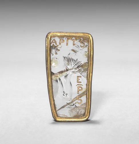 Intaglio with the Tail of a Sea Monster by Unknown, sculpture, 300-399