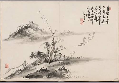 Painting Twelve from Album of Paintings by Haizan by Yoshitsugu Haizan, painting, 1870-1915