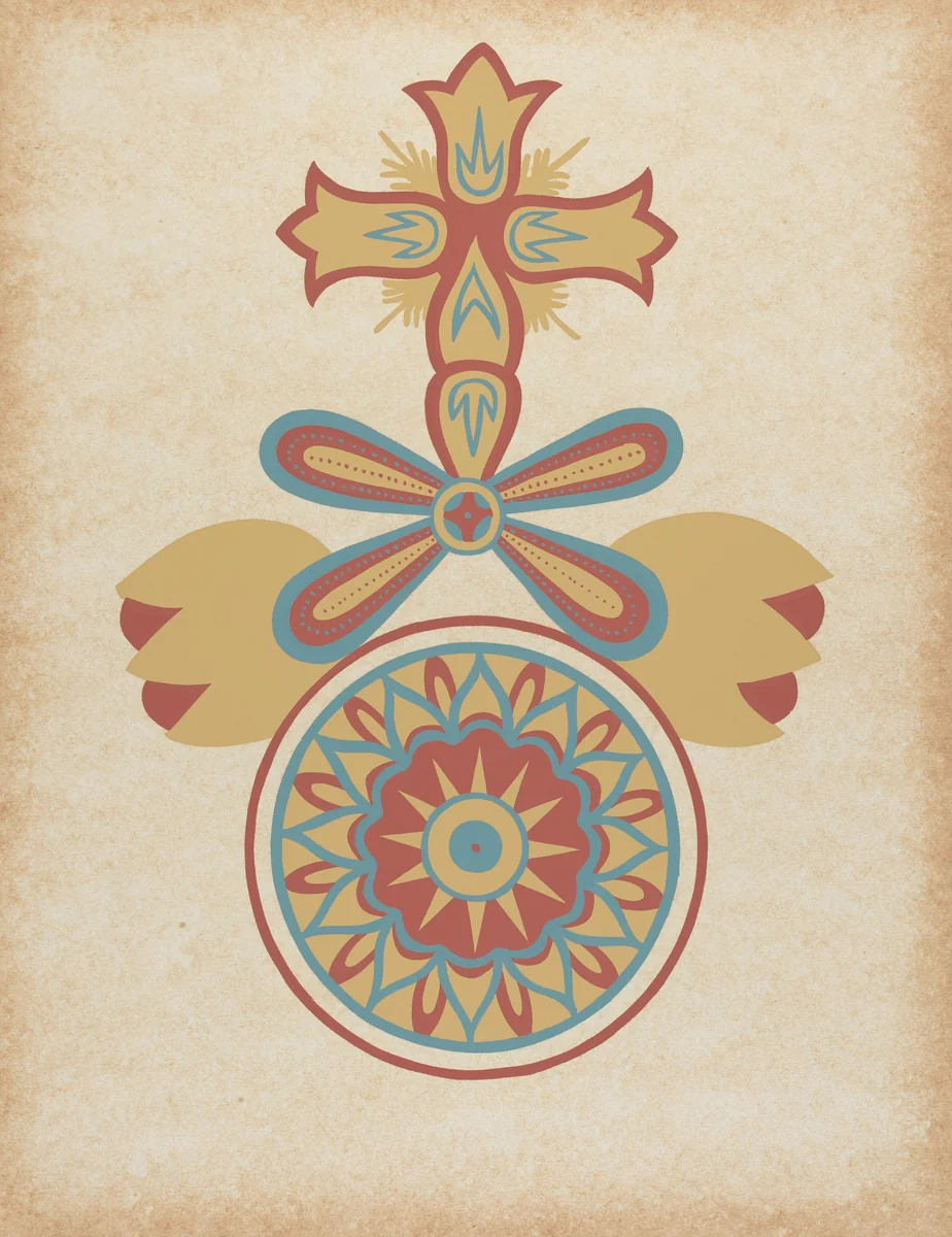 Santa Barbara Mission Doorway Design from the portfolio "Decorative Art of Spanish California" by American 20th Century, index of american design, 1935-1942