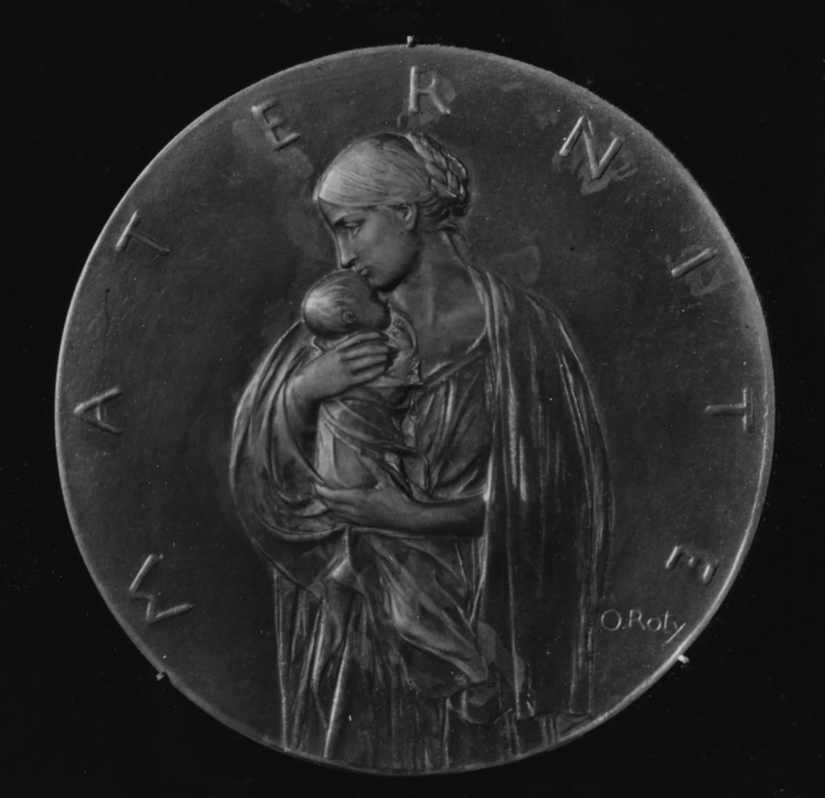 Memorial of Baptism of the Artist's Son, Jean Georges Emile Roty by Louis-Oscar Roty, metalwork, 1893