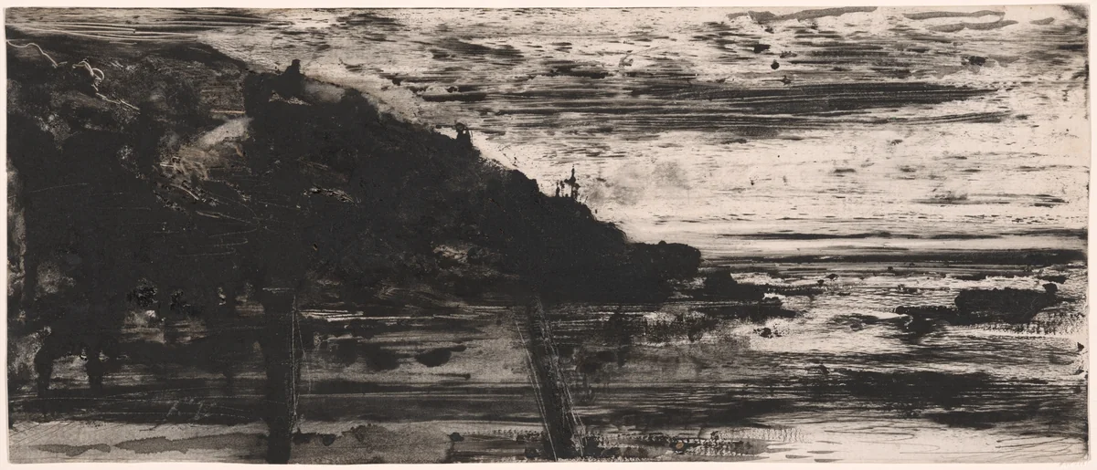 Seascape at Dinard by Félix Buhot, print, 1885-1895