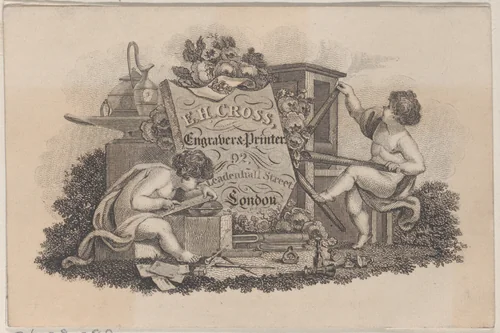 Trade Card for E.H. Cross, Engraver & Printer by anonymous, print, 1800-1900