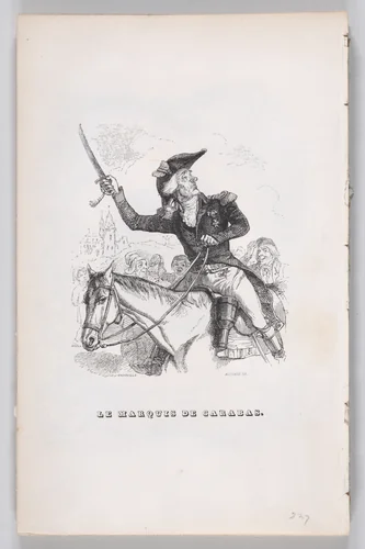 The Marquis of Carabas, from "The Complete Works of Béranger" by J. J. Grandville, print, 1836
